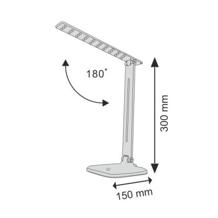 Lampada da tavolo LED dimmerabile con funzione Touch JOWI LED/8W/230V nero