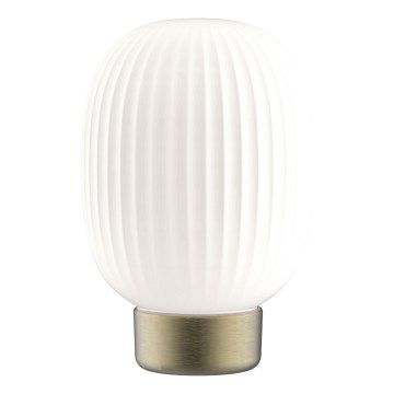 Lampada da tavolo LED dimmerabile con funzione Touch LATTE LED/1,8W/5V USB 2000 mAh oro/bianco