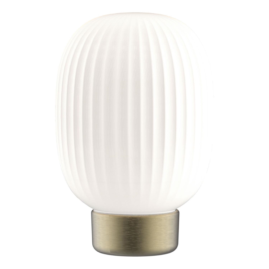 Lampada da tavolo LED dimmerabile con funzione Touch LATTE LED/1,8W/5V USB 2000 mAh oro/bianco