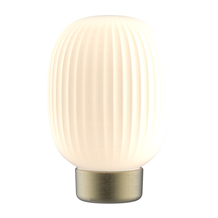 Lampada da tavolo LED dimmerabile con funzione Touch LATTE LED/1,8W/5V USB 2000 mAh oro/bianco