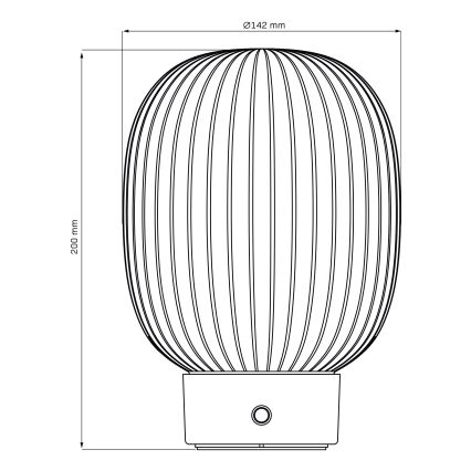 Lampada da tavolo LED dimmerabile con funzione Touch LATTE LED/1,8W/5V USB 2000 mAh oro/bianco
