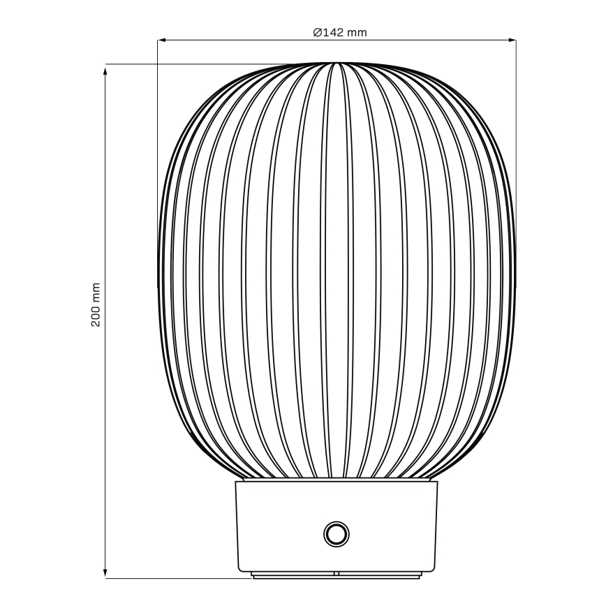 Lampada da tavolo LED dimmerabile con funzione Touch LATTE LED/1,8W/5V USB 2000 mAh oro/bianco