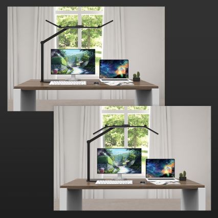 LED Dimmerabile touch flessibile lampada da tavolo LED/24W/230V 3000-6500K CRI 92 nero