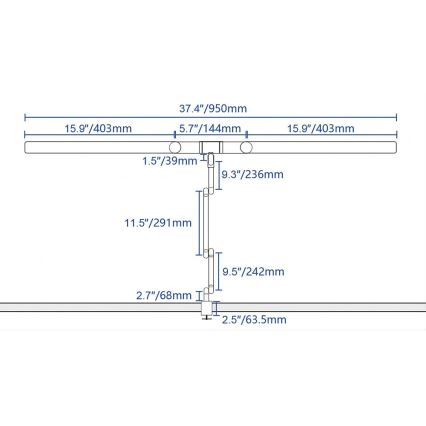 LED Dimmerabile touch flexible lampada da tavolo LED/24W/230V 3000-6500K CRI 92 nero