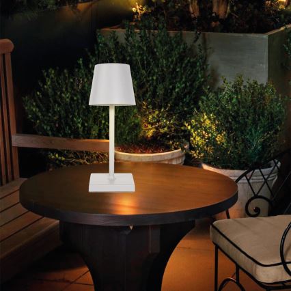 Lampada da tavolo LED dimmerabile con funzione Touch LED/3,5W/5V 5200 mAh IP54 bianco