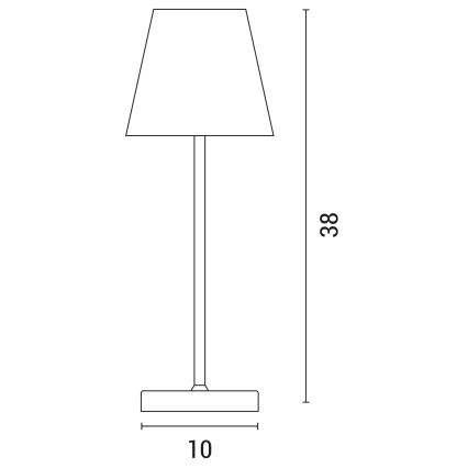 Lampada da tavolo LED dimmerabile con funzione Touch LED/3,5W/5V 5200 mAh IP54 bianco