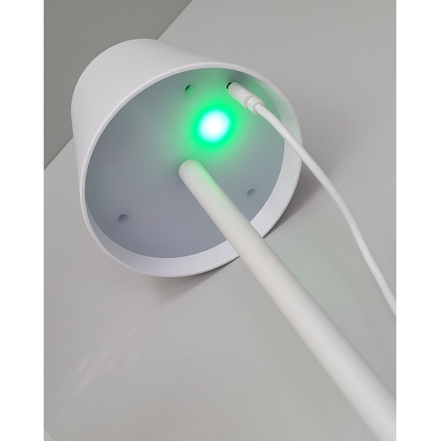 Lampada da tavolo LED dimmerabile con funzione Touch LED/5W/5V USB 1200 mAh bianco