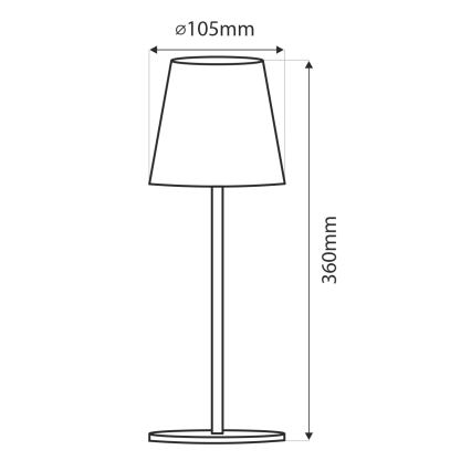 Lampada da tavolo LED dimmerabile con funzione Touch LED/5W/5V USB 1200 mAh bianco