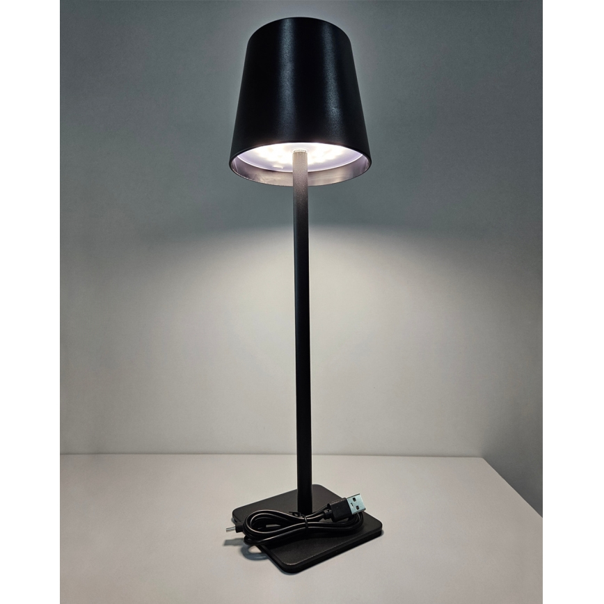 Lampada da tavolo LED dimmerabile con funzione Touch LED/5W/5V USB 1200 mAh nero