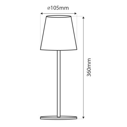 Lampada da tavolo LED dimmerabile con funzione Touch LED/5W/5V USB 1200 mAh nero