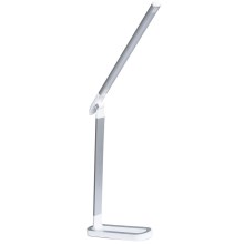 Lampada da tavolo LED dimmerabile con funzione Touch MADERA LED/7W/230V USB bianco