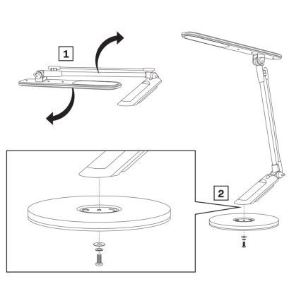 Lampada da tavolo LED dimmerabile con funzione Touch OPTIMUM LED/7W/230V USB 3000/4000/6000K argento
