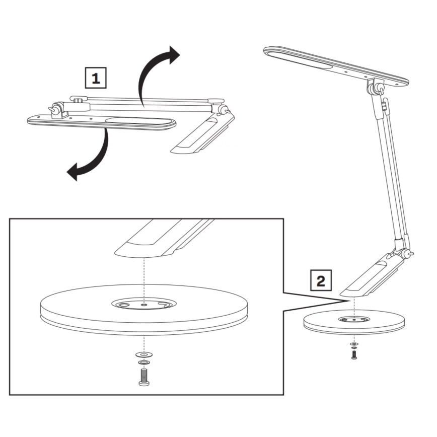 Lampada da tavolo LED dimmerabile con funzione Touch OPTIMUM LED/7W/230V USB 3000/4000/6000K argento