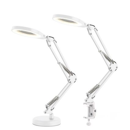 Lampada da tavolo dimmerabile a LED con lente d'ingrandimento 2 in 1 AURIQ LOUPE LED/10W/5V 3000/4000/6500K bianca