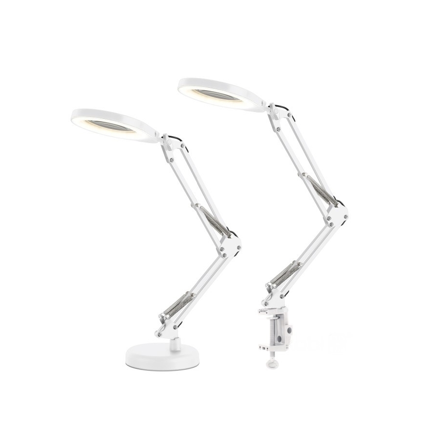 Lampada da tavolo dimmerabile a LED con lente d'ingrandimento 2 in 1 AURIQ LOUPE LED/10W/5V 3000/4000/6500K bianca