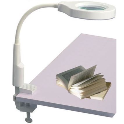 Lampada da tavolo LED dimmerabile con lente d'ingrandimento bifocale LED/6W/230V 6000-7000K bianco