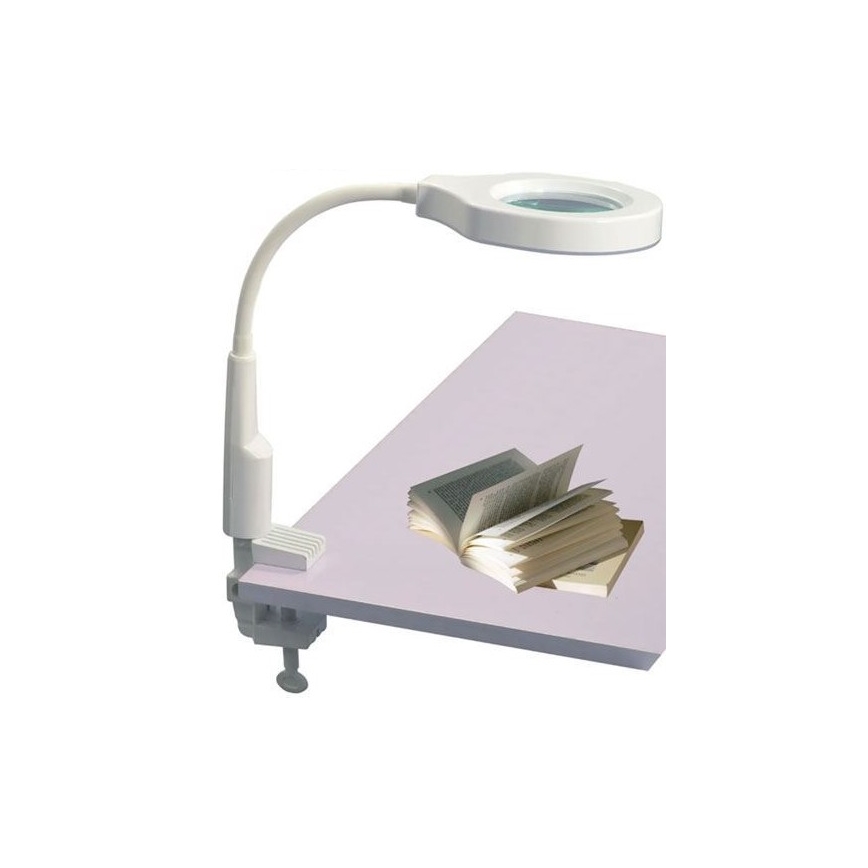 Lampada da tavolo LED dimmerabile con lente d'ingrandimento bifocale LED/6W/230V 6000-7000K bianco