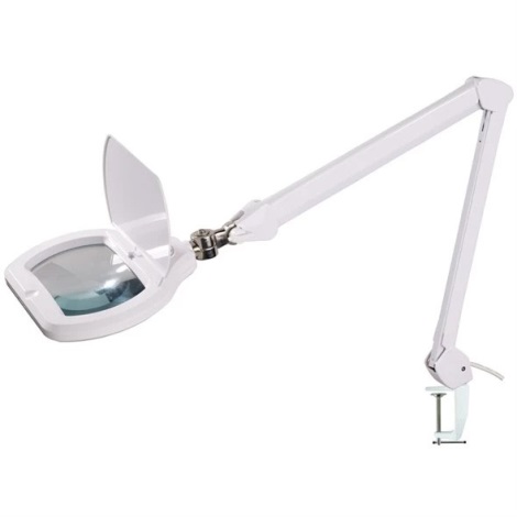 Lampada da tavolo LED dimmerabile con lente d'ingrandimento LED/12W/230V bianca