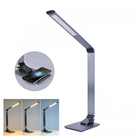 Lampada da tavolo LED dimmerabile con ricarica wireless LED/10W/230V cromo