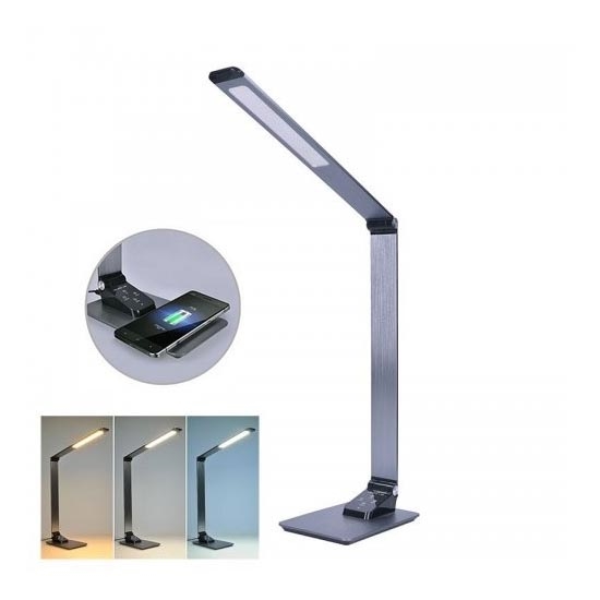 Lampada da tavolo LED dimmerabile con ricarica wireless	 LED/10W/230V cromo opaco
