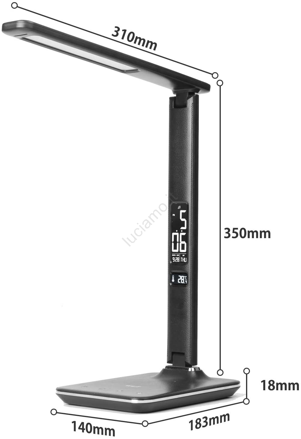 Ranex Lampada Da Tavolo LED Ricaricabile 5W | Bianca, IP44, Autonomia 8-15h | 17x25,5 Cm