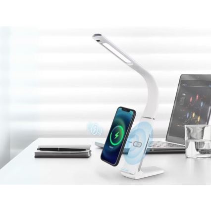 Lampada da tavolo LED dimmerabile con ricarica wireless e sensore di movimento LORD EVO LED/8W/230V 3000K/4500K/6000K bianco