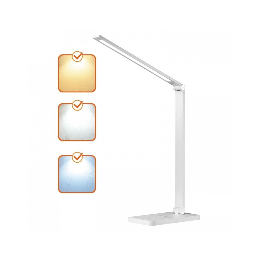 Lampada da tavolo LED dimmerabile con ricarica wireless Qi NOBLITE Q LED/7W/230V 3000/4000/6500K bianco
