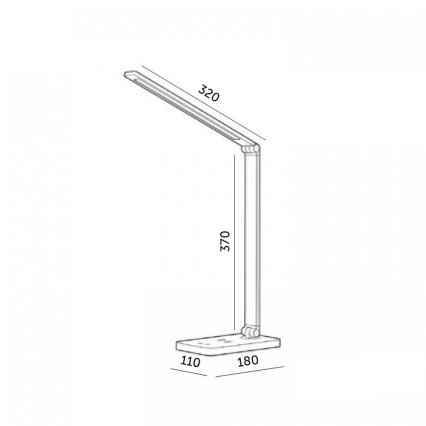 Lampada da tavolo LED dimmerabile con ricarica wireless Qi NOBLITE Q LED/7W/230V 3000/4000/6500K bianco
