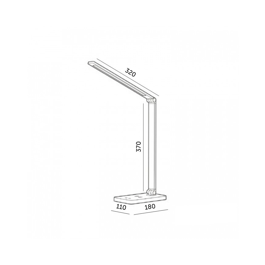 Lampada da tavolo LED dimmerabile con ricarica wireless Qi NOBLITE Q LED/7W/230V 3000/4000/6500K bianco
