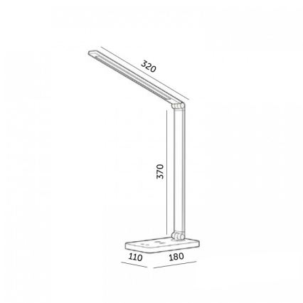 Lampada da tavolo LED dimmerabile con ricarica wireless QI NOBLITE Q LED/7W/230V 3000/4000/6500K nera