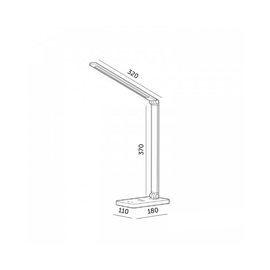 Lampada da tavolo LED dimmerabile con ricarica wireless QI NOBLITE Q LED/7W/230V 3000/4000/6500K nera