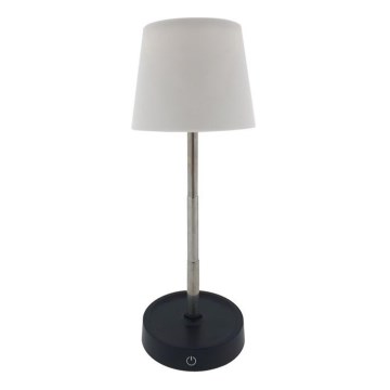 Lampada da tavolo LED dimmerabile con sensore touch, LED 3W/5V USB, batteria 800 mAh, bianco