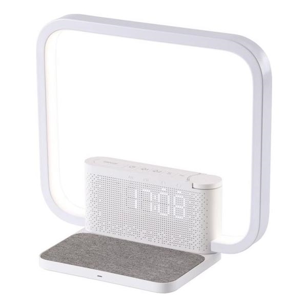 Lampada da tavolo LED dimmerabile con sveglia e Qi di ricarica LED/18W/230V bianco