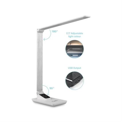 Lampada da tavolo LED dimmerabile con USB LED/7W/230V 3000K/4000K/5500K bianco