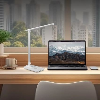 Lampada da tavolo LED dimmerabile con USB LED/9W/230V 3000K/4000K/5500K bianco