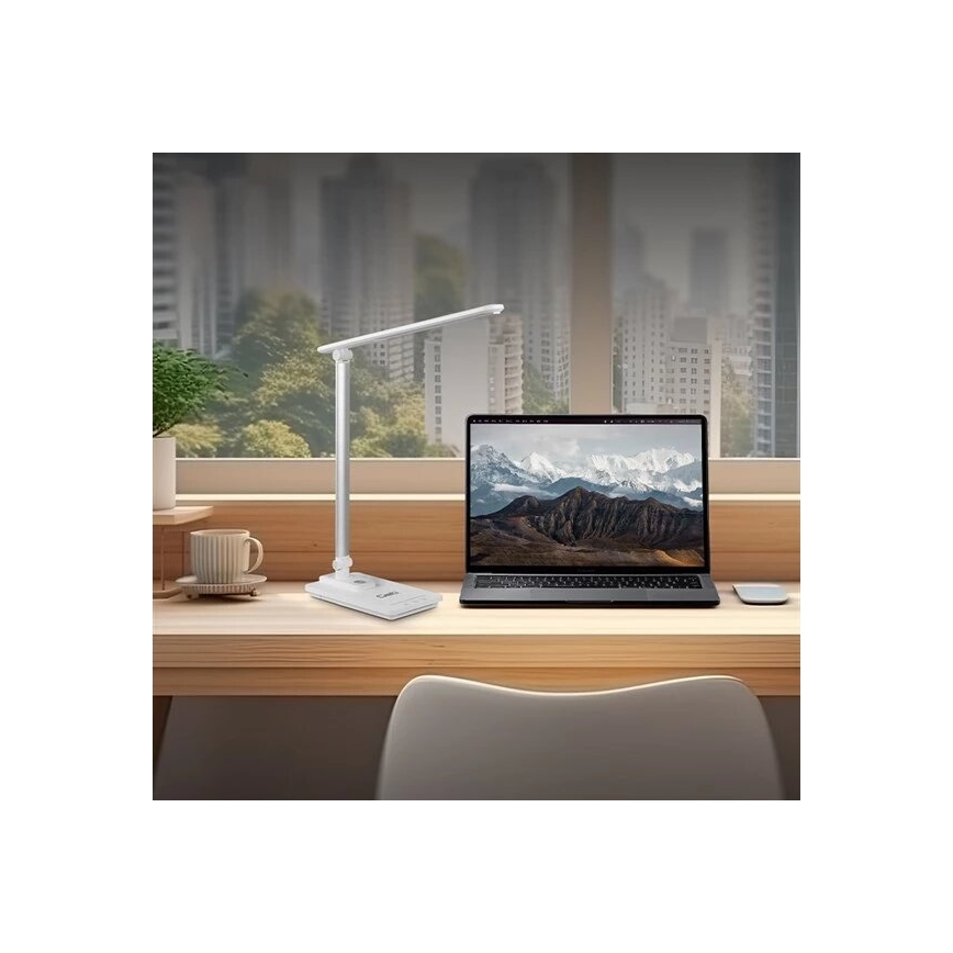 Lampada da tavolo LED dimmerabile con USB LED/9W/230V 3000K/4000K/5500K bianco