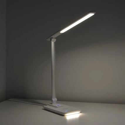 Lampada da tavolo LED dimmerabile con USB LED/9W/230V 3000K/4000K/5500K bianco