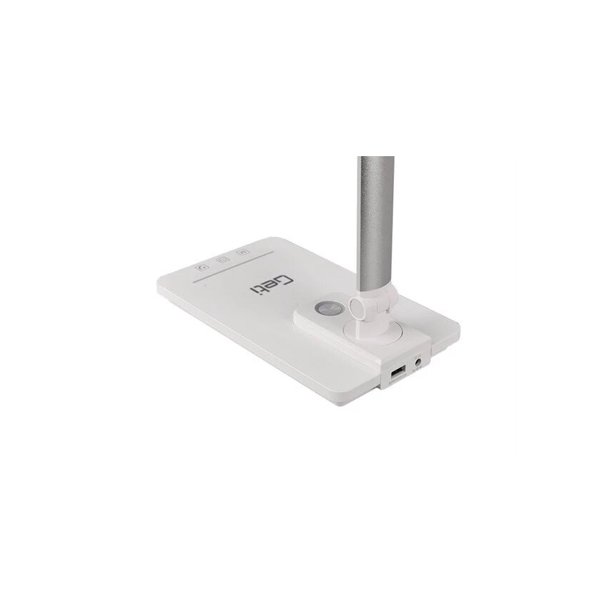 Lampada da tavolo LED dimmerabile con USB LED/9W/230V 3000K/4000K/5500K bianco