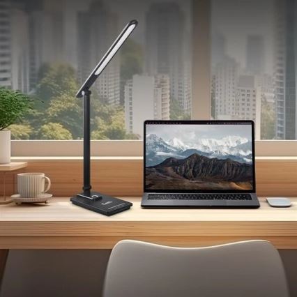 Lampada da tavolo LED dimmerabile con USB LED/9W/230V 3000K/4000K/5500K nero