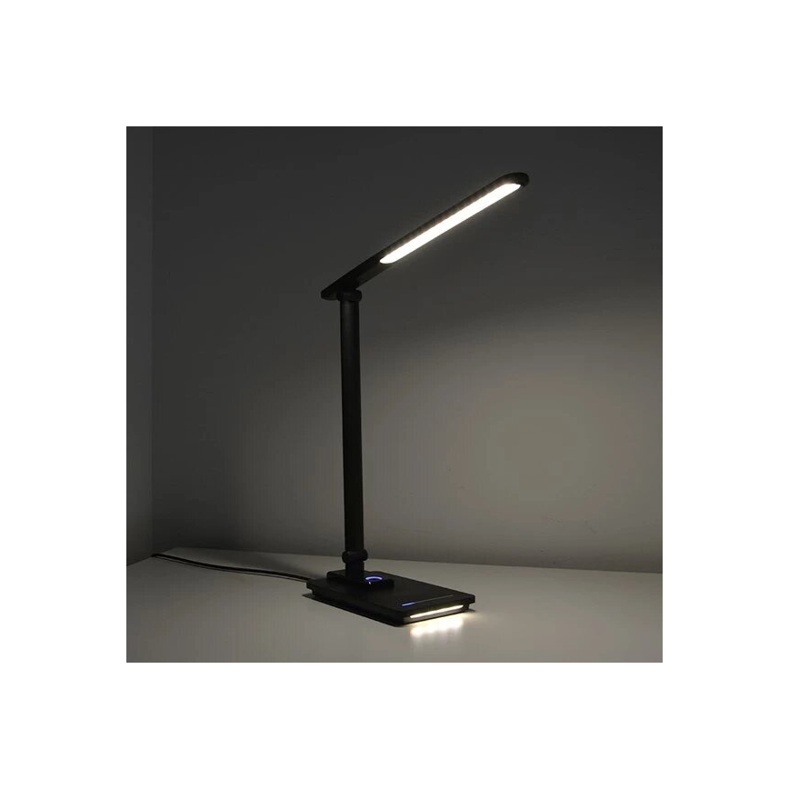 Lampada da tavolo LED dimmerabile con USB LED/9W/230V 3000K/4000K/5500K nero