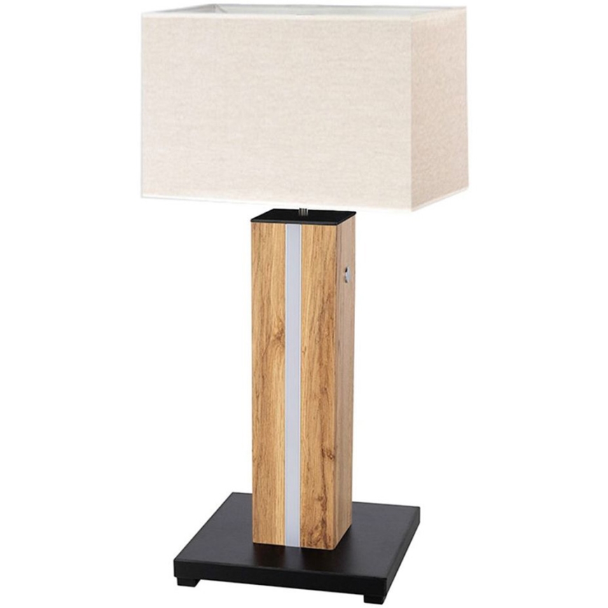Lampada da tavolo LED dimmerabile FLAME 1xE27/40W+ LED/4,6W/230V 56,5 cm quercia
