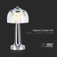 LED Lampada da tavolo touch ricaricabile e dimmerabile LED/1W/5V 3000-6000K 1800 mAh cromo