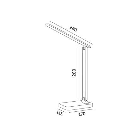 Lampada da tavolo LED dimmerabile NOBLITE N LED/7W/230V 3000/4000/6500K bianco