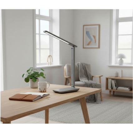 Lampada da tavolo LED dimmerabile NOBLITE N LED/7W/230V 3000/4000/6500K grigia