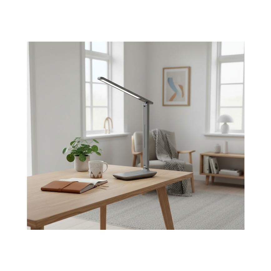 Lampada da tavolo LED dimmerabile NOBLITE N LED/7W/230V 3000/4000/6500K grigia