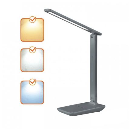 Lampada da tavolo LED dimmerabile NOBLITE N LED/7W/230V 3000/4000/6500K grigia