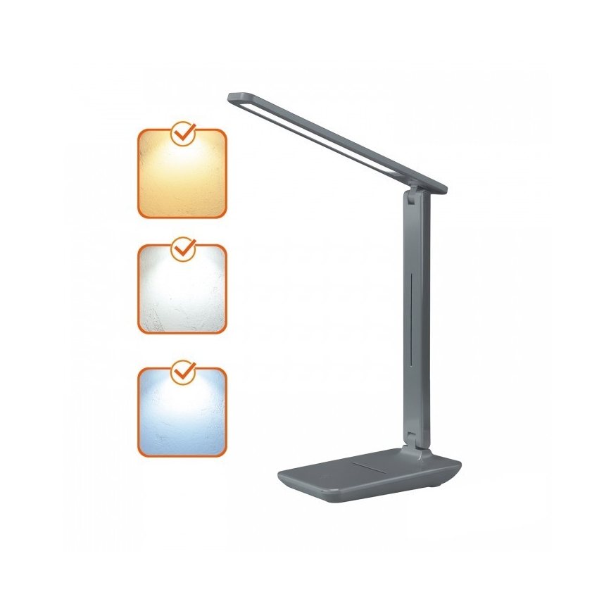 Lampada da tavolo LED dimmerabile NOBLITE N LED/7W/230V 3000/4000/6500K grigia
