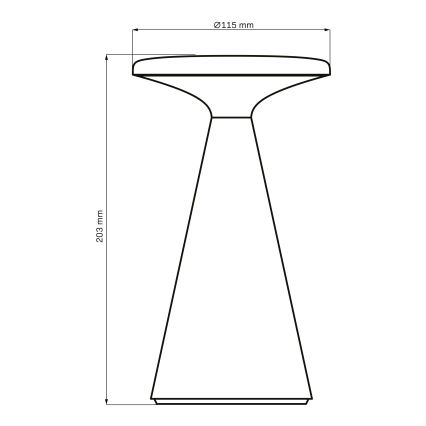 LED Dimmerabile touch per esterni lampada da tavolo PAROS LED/1,8W/5V USB 1800 mAh IP44 bianco