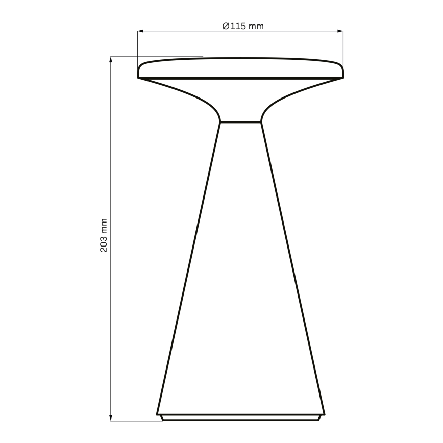 LED Dimmerabile touch per esterni lampada da tavolo PAROS LED/1,8W/5V USB 1800 mAh IP44 bianco