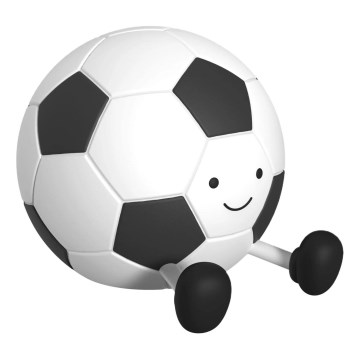 Lampada da tavolo LED dimmerabile per bambini TOUCH FOOTBALL LED/2W/5V USB 1200 mAh bianco/nero